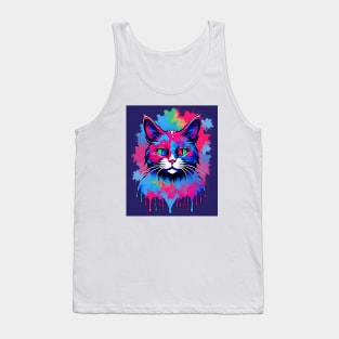 Tie Dye Cat Tank Top